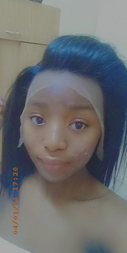 Customer photo review of Peruvian Lace front Wig Kourtney