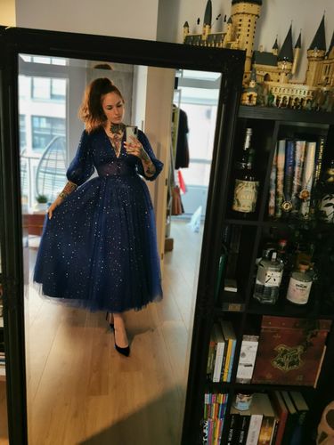 Cobalt starry dress clearance