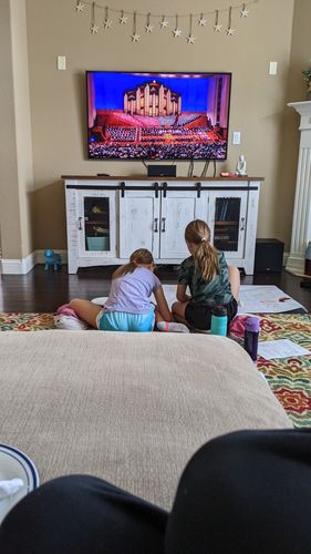 Customer photo review of I love General Conference Table Top Coloring Banner