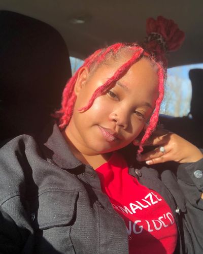 Customer photo review of Temporary Hair Color Pomade- Vegan