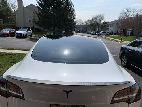 Customer photo review of Carbon Fiber Performance Spoiler for Tesla Model 3