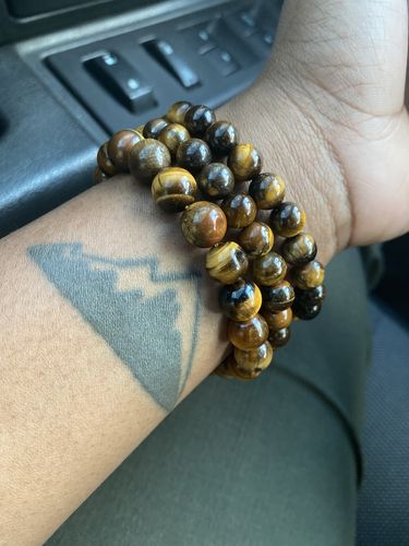 Customer photo review of Tiger Eye Crystal Bracelet