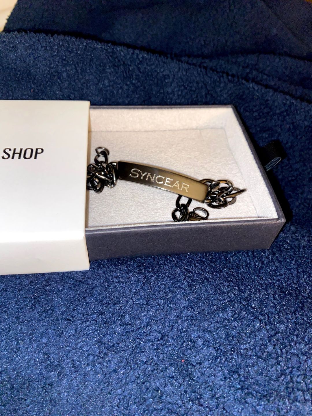 Customer photo review of 7mm Stainless Steel Figaro Link Engravable ID Bracelet