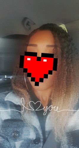 Customer photo review of Kit Extensions à Clips Kinky Curly Tie and Dye Brun / Chatain