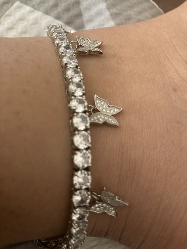 Customer photo review of Tennis Butterfly anklet