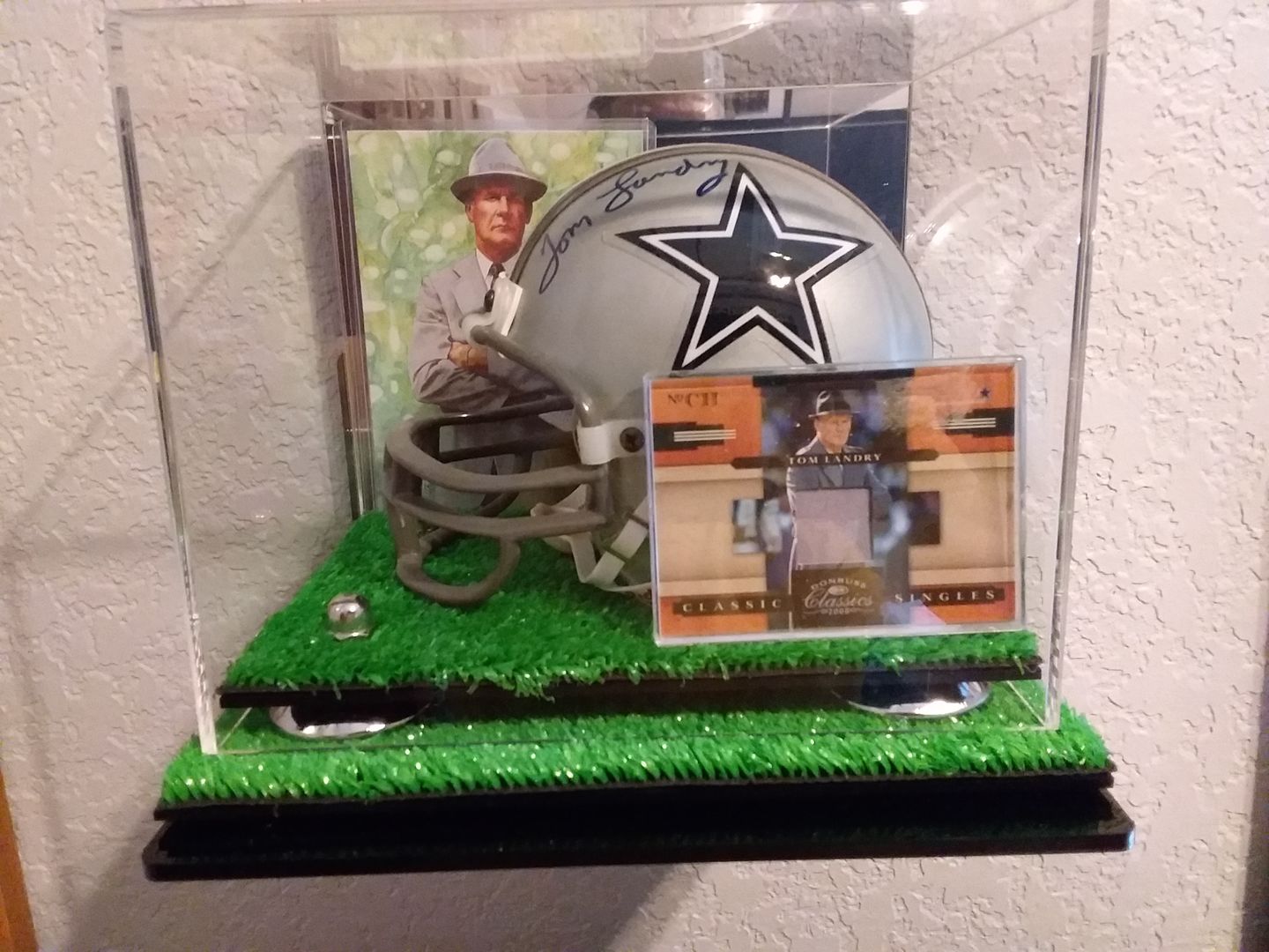 Customer photo review of Acrylic Mini - Miniature Football Helmet (not Full Size) Display Case Mirror