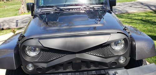 Customer photo review of Hawke Grille - Matte Black for 07-18 Jeep Wrangler JK