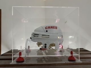 Customer photo review of Acrylic Full Size Football Helmet Display Case Clear