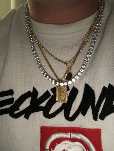 Customer photo review of Top Quality 115 Carat VVS Flawless Steel Chain