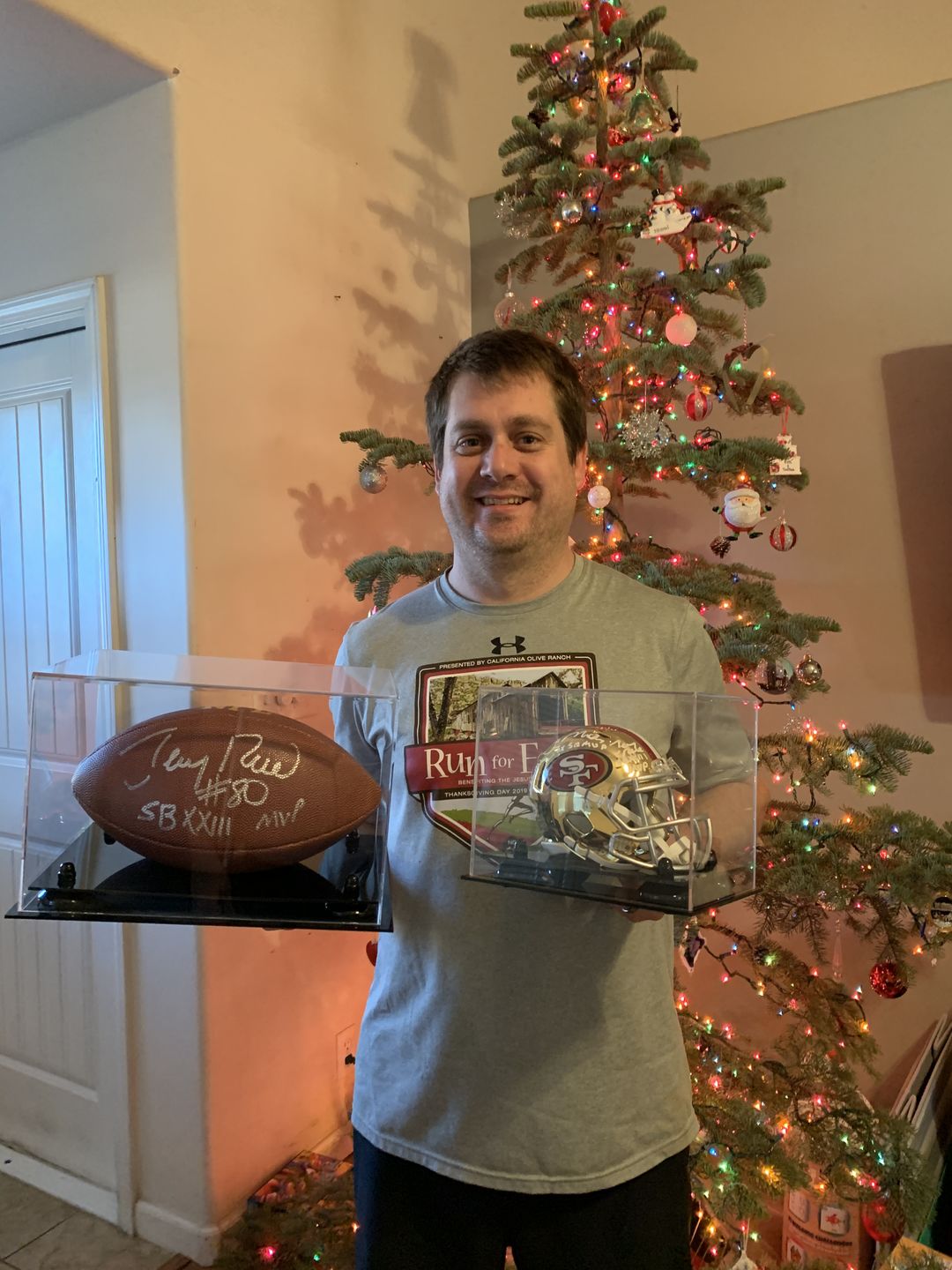 Customer photo review of Acrylic Mini - Miniature Football Helmet (not Full Size)  Display Case Clear
