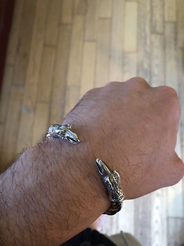 Customer photo review of BRACELET VIKING HUGIN ET MUNIN ARGENT STERLING .925