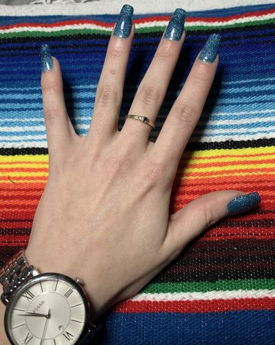 Customer photo review of Starry Night Whispers 6 Color Poly Nail Extension Gel Kit