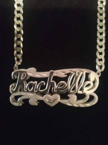 Customer photo review of Double Plated Name Necklace with Cuban Chain