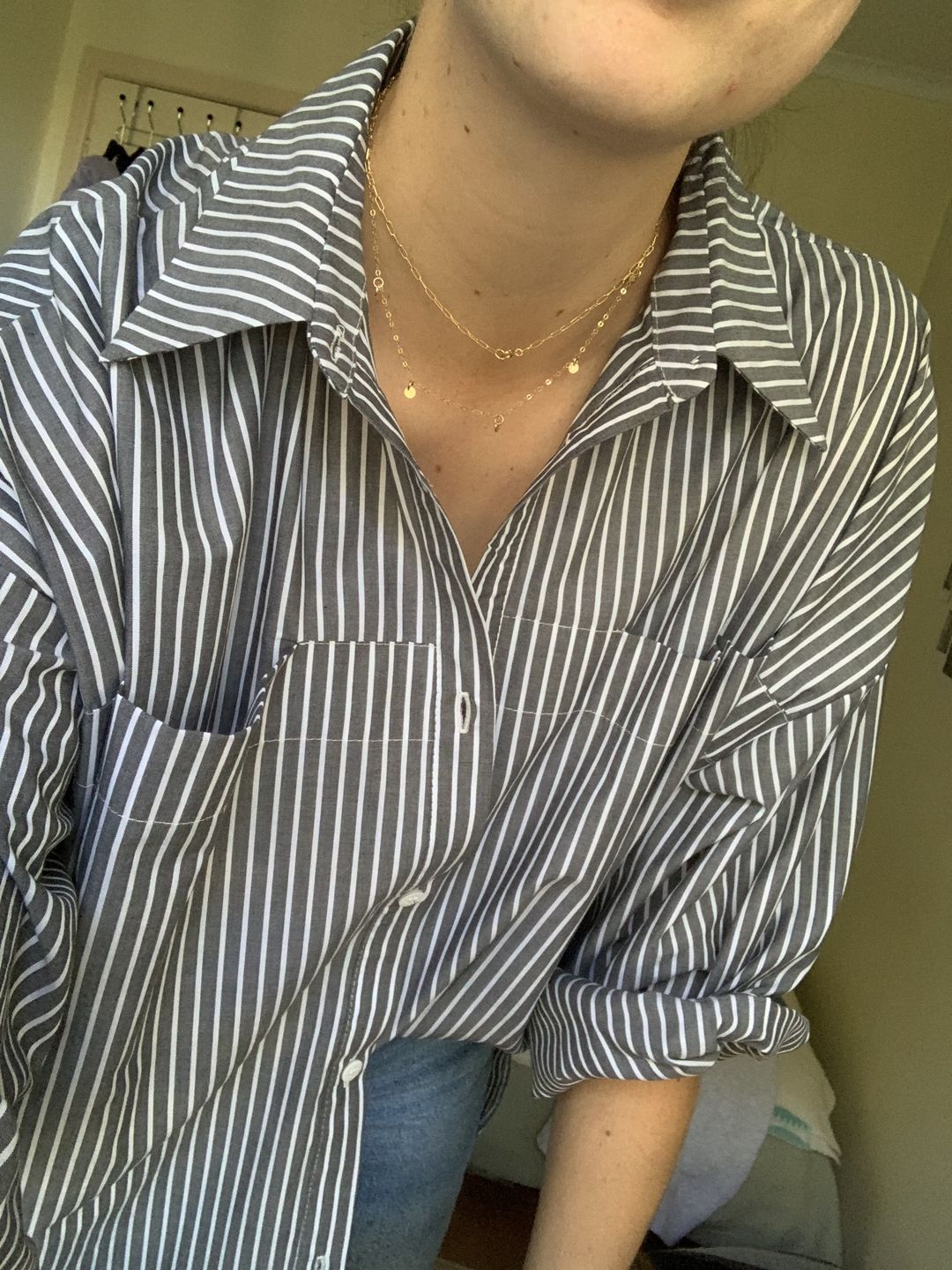 Customer photo review of The Tiny Coins Necklace