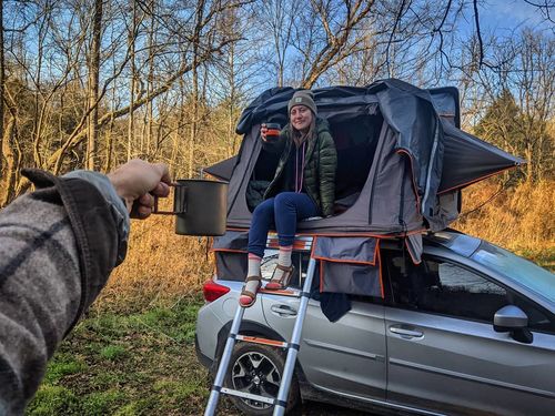 Customer photo review of 2021 Centori Adventurer Hard Shell Roof Top Tent