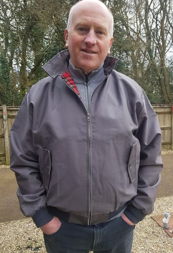Customer photo review of Mens Classic Harrington Jacket - Grey