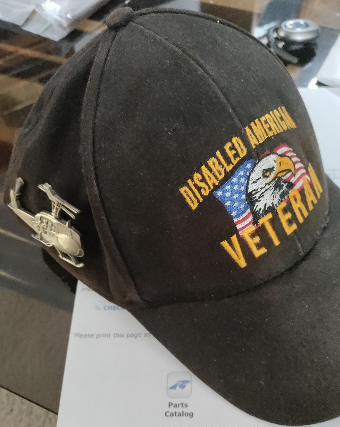 Customer photo review of Huey Helicopter Pin