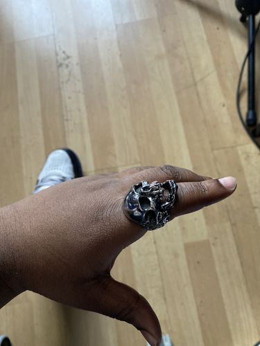 Customer photo review of SKULL RIDER RING
