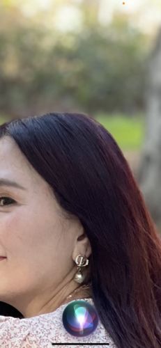 Customer photo review of Cubic Zirconia CD Pearl Dangle Earrings