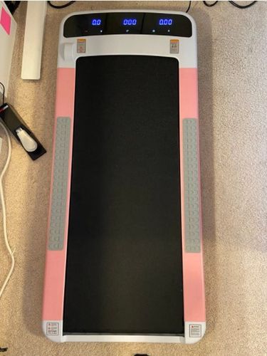 Customer photo review of Murtisol Under Desk Treadmill Portable Flat Walking Machine Installation Free With 16 inch Shock-Absorbing Belt, Remote Control, Touchable LED Display