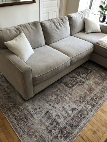 Customer photo review of Distressed Vintage Cezanne Blush Area Rug