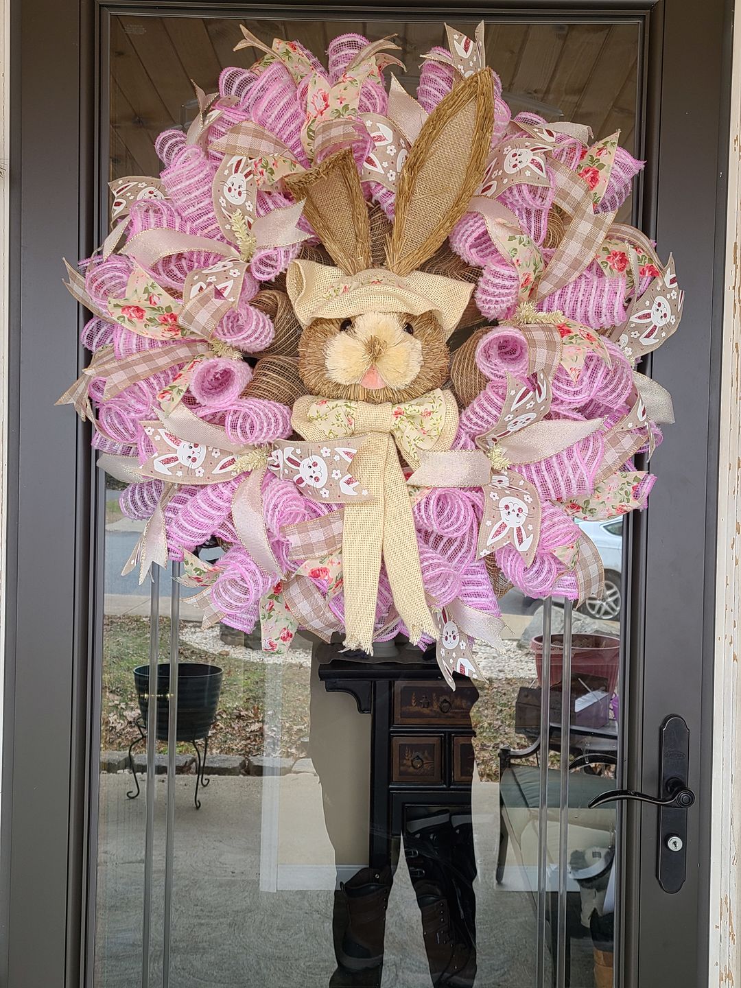 Customer photo review of 15-24" Tinsel Work Wreath Form: White