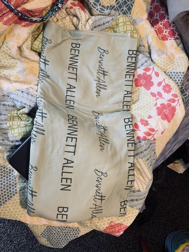 Customer photo review of Mustard Simple Print All Over Print Custom Name Printed Fleece Baby Kids Blanket