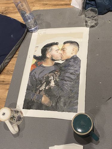 Customer photo review of Custom Paint By Numbers Kit - Upload Your Photo - Brush Set Included