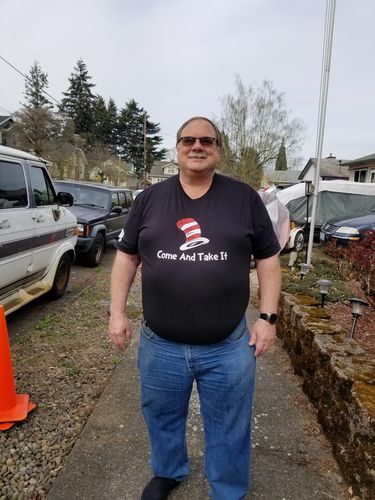 Customer photo review of 30% Off - Come And Take It Cat Mens Apparel