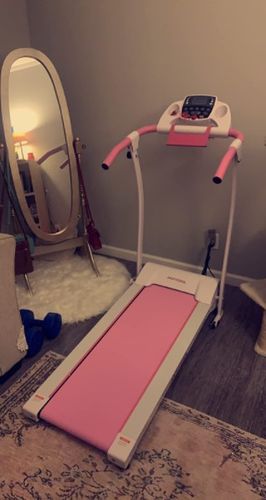 Customer photo review of Murtisol Folding Treadmill Electric Running Exercise Machine Home Gym Pink