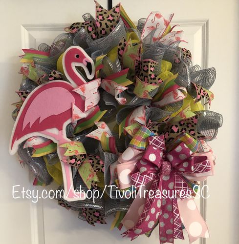Customer photo review of 15.5"H X 12.5"W Flamingo Ornament Pink/Black/White MS1547