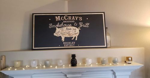 Customer photo review of Backyard Smokehouse & Grill - Personalized Huge Canvas