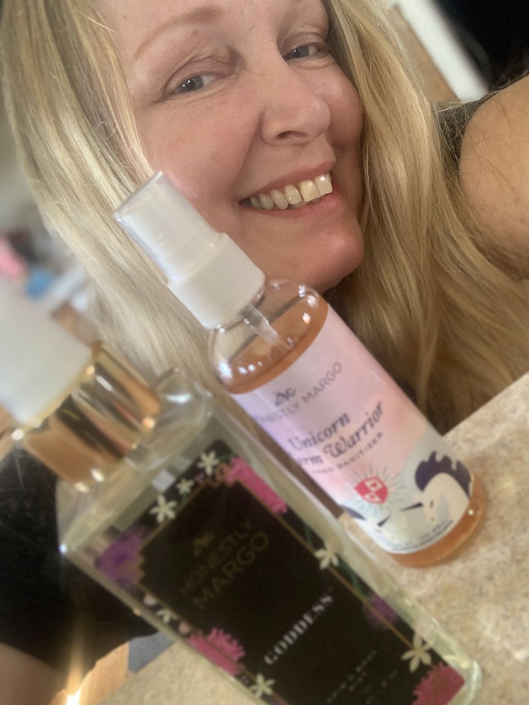 Customer photo review of Goddess Hair & Body Mist