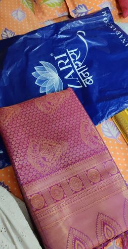 Customer photo review of Royal Princess Golden Wine Woven Kanjivaram Saree