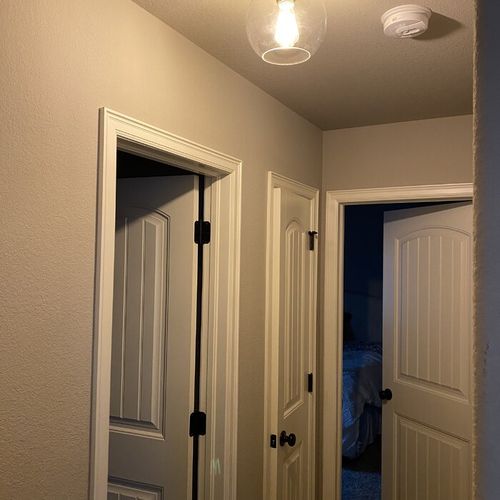 Customer photo review of One-Light Glass Globe 7.87" Small Ceiling Light Fixture for House Hallway