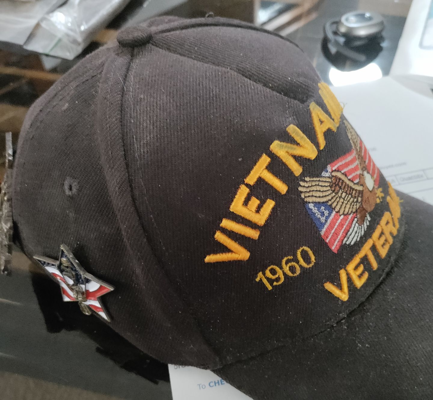 Customer photo review of US Army Veteran Pin