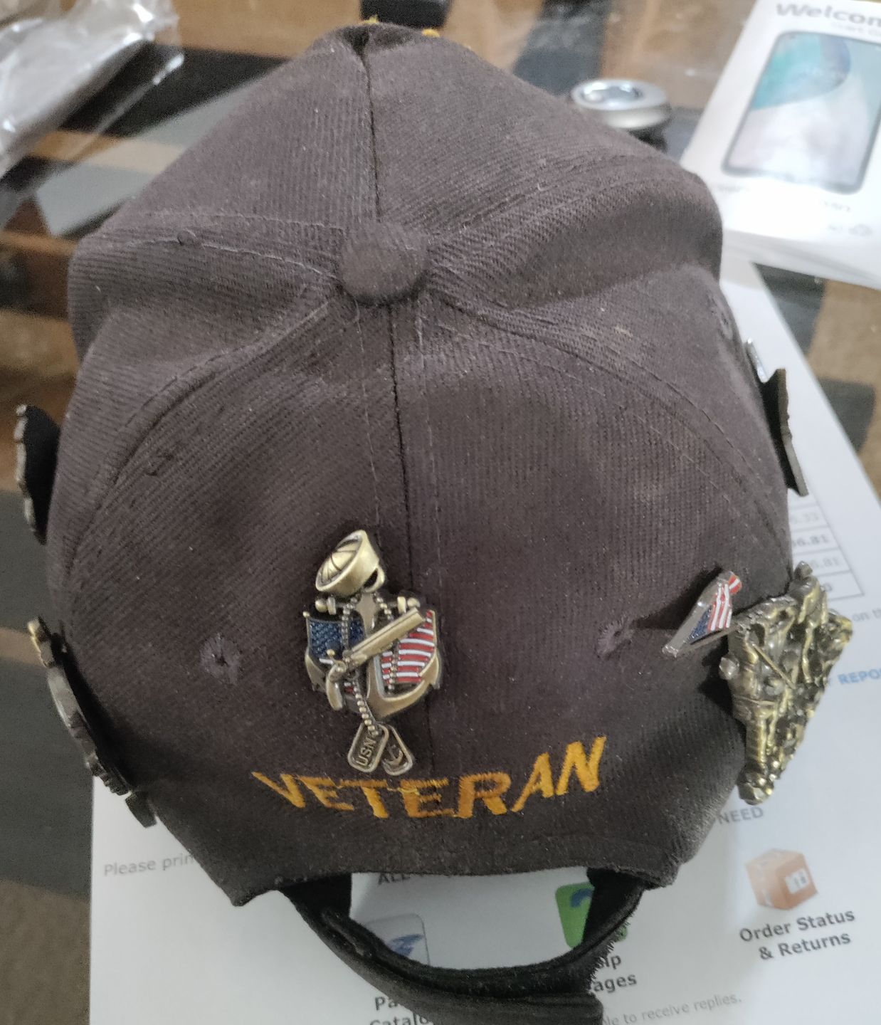 Customer photo review of US Navy Veteran Pin