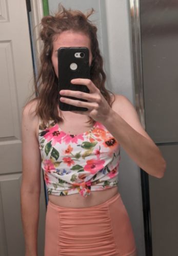 Customer photo review of Traveler Top | Pink Floral