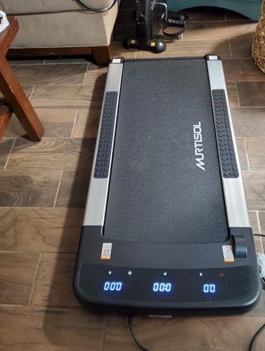 Customer photo review of Murtisol Under Desk Treadmill Portable Flat Walking Machine Installation Free With 16 inch Shock-Absorbing Belt, Remote Control, Touchable LED Display