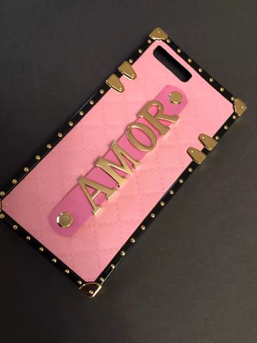 Customer photo review of iPhone & Samsung Unique Custom Name Letter Square Phone Case