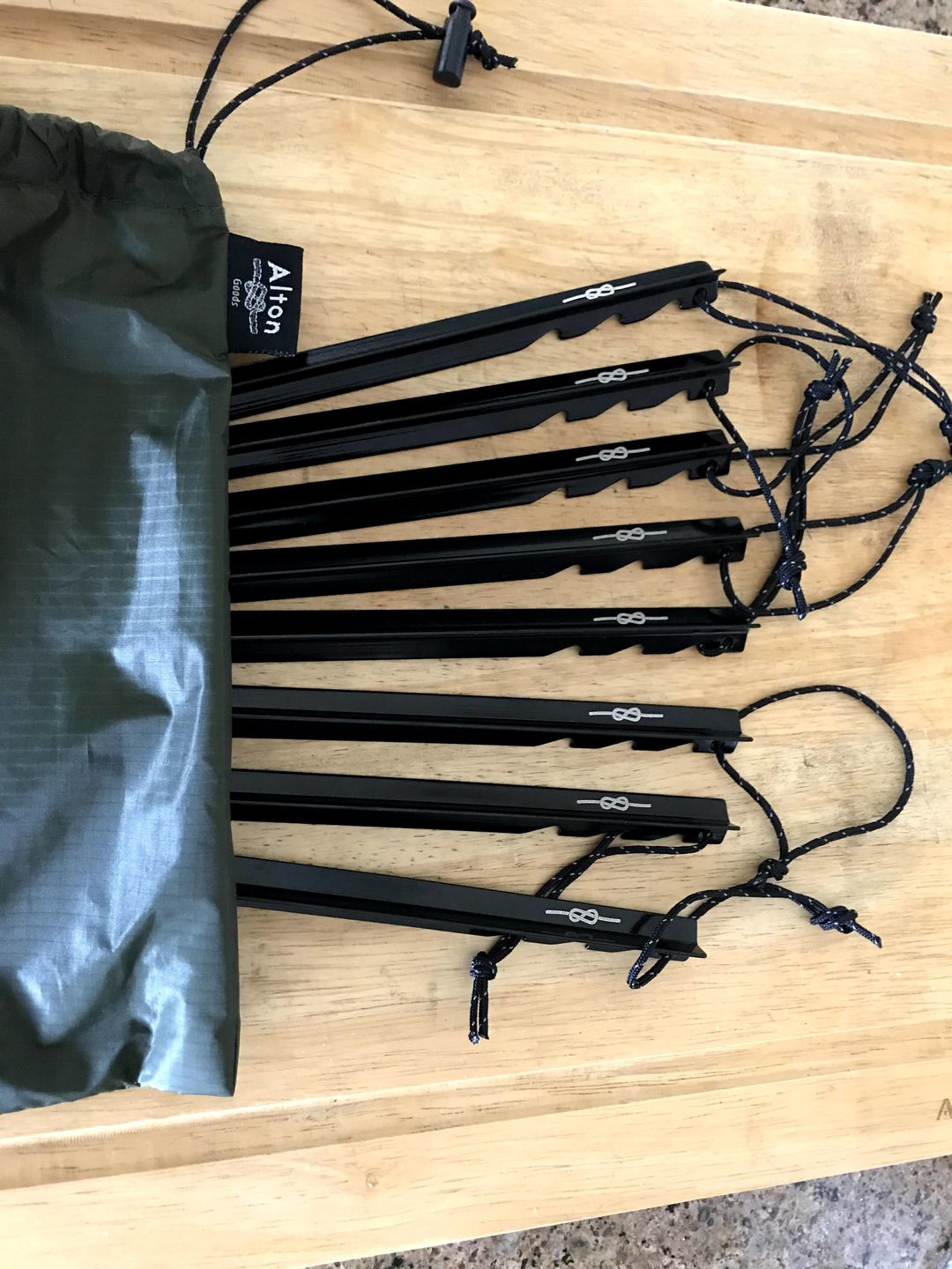 Customer photo review of Ultralight Aluminium Pegs (8 Pack)