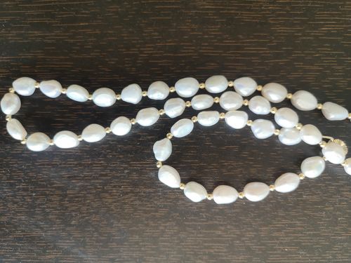 Customer photo review of Classic Baroque Pearl Necklace Bracelet Earrings Set