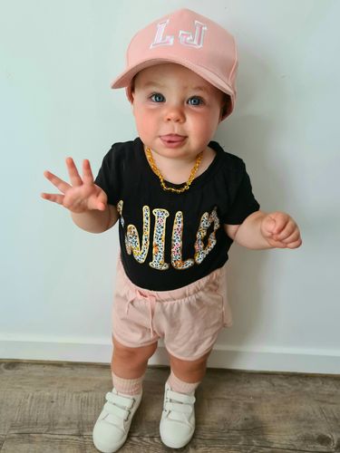 Customer photo review of Cubs & Co - PERSONALISED PINK W/ INITIALS | ATHLETIC PINK FONT