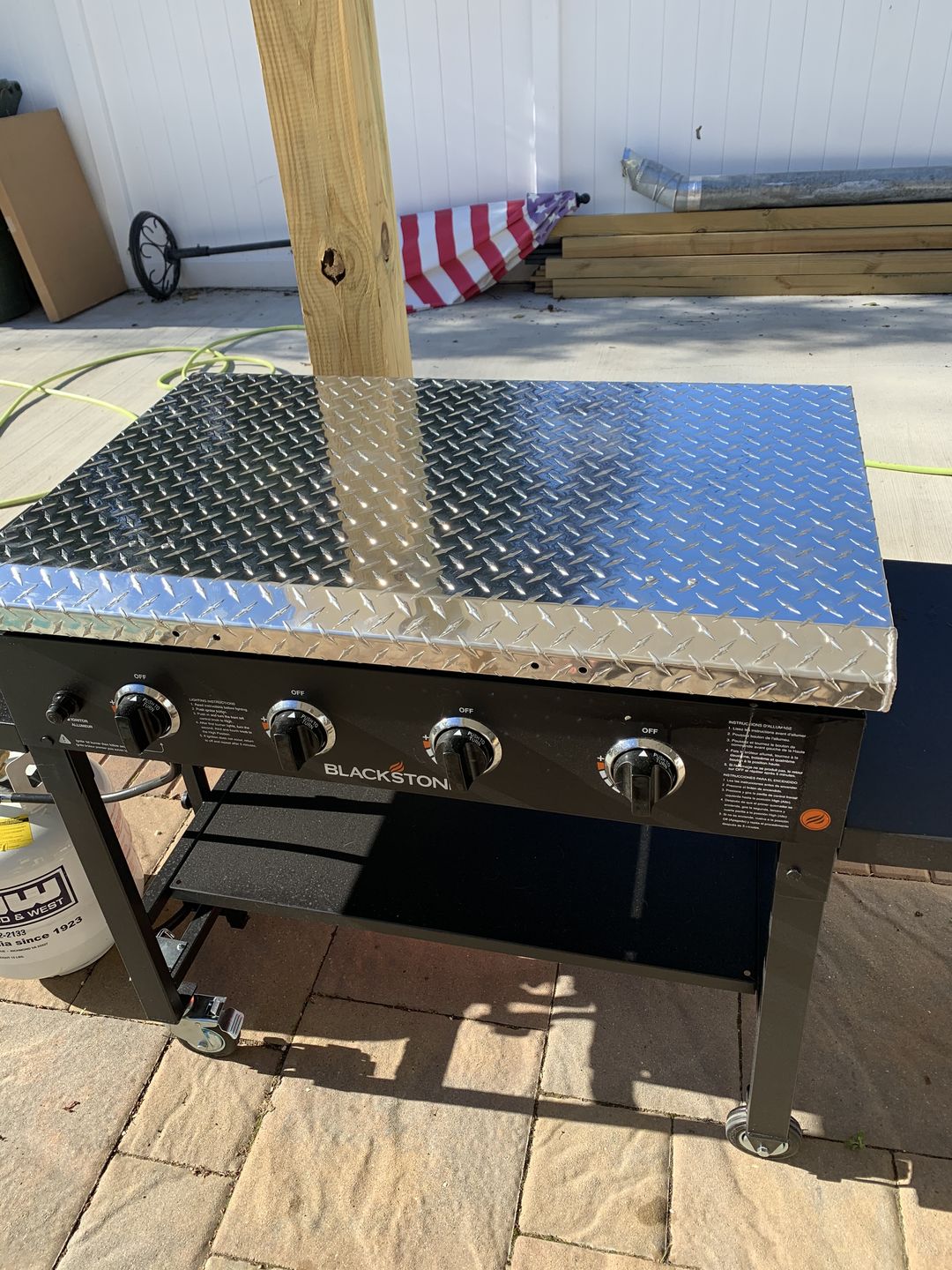 Customer photo review of GriddleGuard Diamond Plate Hard Cover Lid for Blackstone 36" Griddle