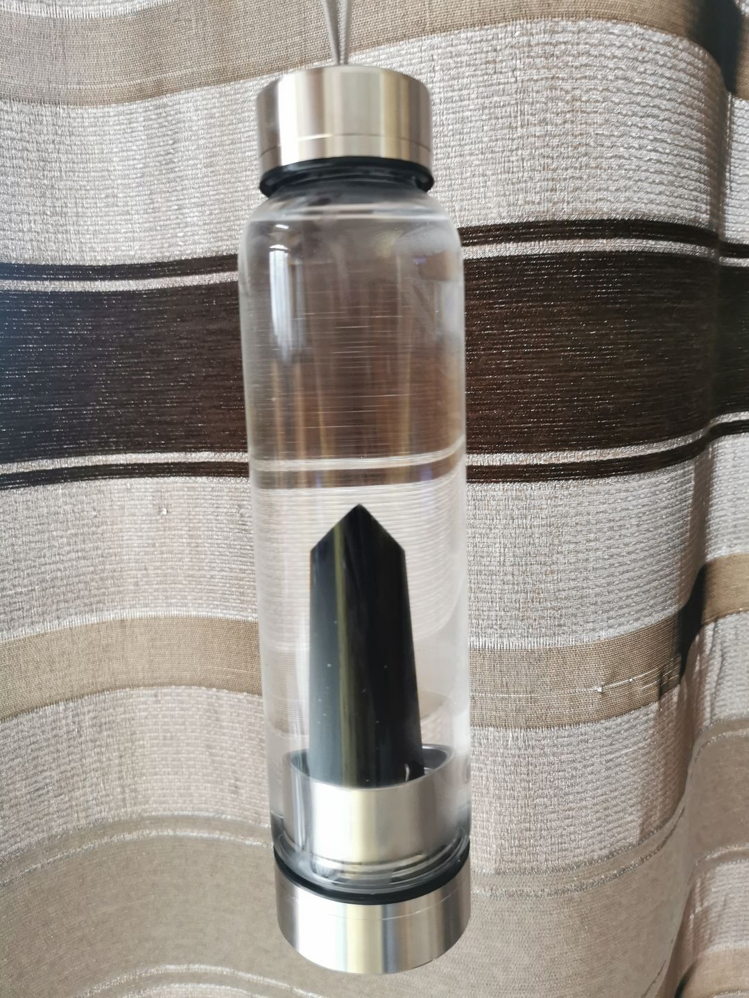 Customer photo review of Crystal Wand Water Bottle + Protective Sleeve (Stainless Steel)
