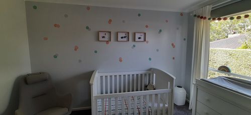 Customer photo review of Hand Drawn Dots | Large Decal Set