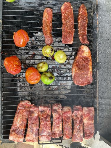 Reseña con foto de un cliente sobre Kit Carne Asada