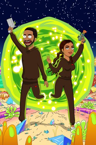 Customer photo review of 'Rick and Morty' Custom Portrait