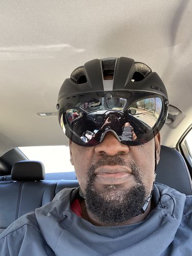 Customer photo review of Goggles Cycling Helmet