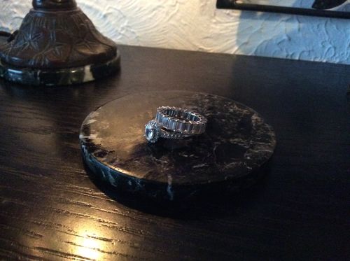 Customer photo review of Louily Eternity 5 Ct Emerald Cut Women's Wedding Band In Sterling Silver